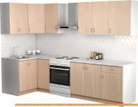 Кухня S-Company Клео лайт 1.2x2.3 левая (дуб молочный/дуб молочный) картинка
