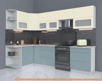 Кухня Интерлиния Мила Матте 1.5x2.9 Б левая (слоновая кость/океан/опал светлый) картинка