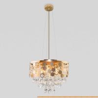 Подвесная люстра Евросвет 10114/6 (золотистый/прозрачный хрусталь) картинка