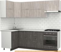 Кухня S-Company Клео крафт 1.2x2.4 левая (железный камень/бетонный камень) картинка
