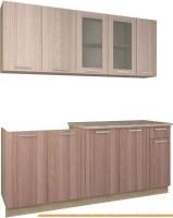 Кухня Интерлиния Мила 19 (ясень светлый/ясень темный) картинка