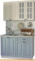 Кухня Интерлиния Мила Деко 1.2 А (слоновая кость/океан/опал светлый) картинка