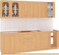 Кухня Кортекс-мебель Корнелия Ретро 2.5м без столешницы (ольха) картинка