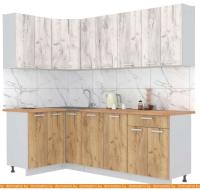 Кухня Интерлиния Мила Лайт 1.2x2.3 (дуб белый-дуб золотой-дуб бунратти) картинка