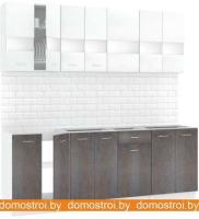 Кухня Кортекс-мебель Корнелия Экстра 2.1 без столешницы (белый/береза) картинка