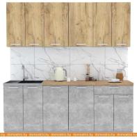 Кухня Интерлиния Мила Лайт 2.0-60 (дуб золотой-бетон-дуб бунратти) картинка