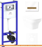 Унитаз Lavinia Boho Relfix Bristol Rimless 6 в 1 75110213 (белый стекло) картинка