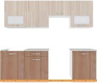 Кухня ВерсоМебель Эко-6 2.4 (ясень шимо светлый/ясень шимо темный) картинка