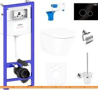 Унитаз Lavinia Boho Relfix Biore Rimless 9 в 1 97010072 (черное стекло) картинка