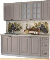 Кухня Интерлиния Мила Деко 1.9 А (луна/травертин серый) картинка