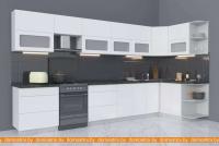 Кухня Интерлиния Мила Матте 1.5x3.8 Б правая (белый-белый-кастилло темный) картинка