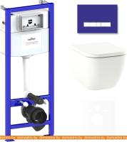 Унитаз Lavinia Boho Relfix One Rimless 6 в 1 75110105 (фиолетовый стекло) картинка