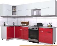Кухня Интерлиния Мила Gloss 60-12x29 (белый/красный глянец) картинка