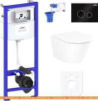 Унитаз Lavinia Boho Biore Compacto Rimless 7 в 1 87040096 (черное стекло) картинка