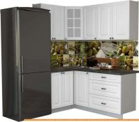 Кухня Интерлиния Мила Деко 1.2x1.8 (белый/кастилло темный) картинка