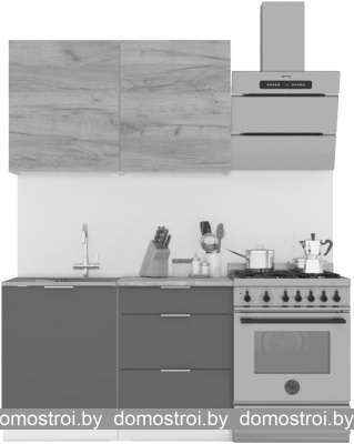 Кухня Интермебель Микс Топ-1 1.2м (графит серый-дуб крафт золотой-ателье светлое) фотография