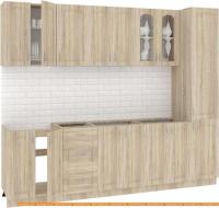 Кухня Кортекс-мебель Корнелия Ретро 2.6м без столешницы (дуб сонома) картинка