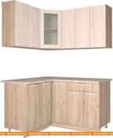 Кухня Интерлиния Мила 12x15 (дуб белый/дуб серый) картинка