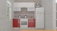 Кухня ВерсоМебель ЭкоЛайт-5 1.6 (белый/бургундский дождь) картинка