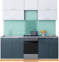 Кухня Интерлиния Мила Gloss 50-20 (белый/асфальт) картинка