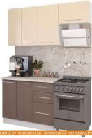 Кухня Кастанье Марта 1.5 (ваниль/трюфель коричневый) картинка