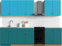 Кухня S-Company Клео колор 2.4 (океан/мраморный синий) картинка