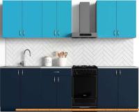 Кухня S-Company Клео колор 2.2 (морской синий/мраморный синий) картинка