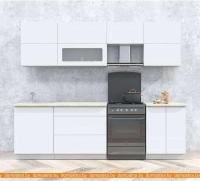 Кухня Интерлиния Интерлиния Мила Матте 2.6 Б (белый/белый/опал светлый) картинка