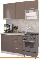 Кухня Кастанье Марта 1.5 (трюфель коричневый) картинка
