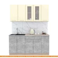 Кухня Интерлиния Мила 15 (ваниль-бетон-травертин) картинка