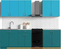 Кухня S-Company Клео колор 2.2 (океан/мраморный синий) картинка