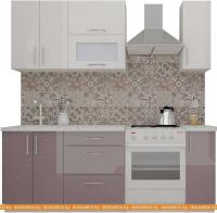 Кухня ВерсоМебель ВерсоЛайн 4-1.5 (белый/глициния) картинка