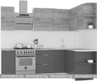 Кухня Интермебель Микс Топ-14 1.9x1.6м прав (графит сер-дуб крафт зол-ателье св.) картинка