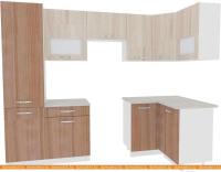 Кухня ВерсоМебель Эко-5 1.2x2.6 правая (ясень шимо светлый/ясень шимо темный) картинка