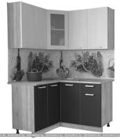 Кухня Интерлиния Мила 12x14 (красный-антрацит-кастилло темный) картинка