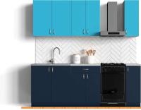 Кухня Сивирин-Компани Клео колор 1,7 (морской синий\мраморный синий) картинка