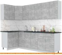 Кухня Интерлиния Мила Лайт 1.2x2.6 (бетон-бетон-кастилло темный) картинка