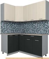 Кухня Интерлиния Мила Лайт 1.2x1.7 (вудлайн кремовый/антрацит) картинка