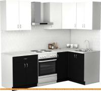 Кухня S-Company Клео лайт 1.2x1.7 правая (черный/белый) картинка