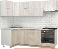 Кухня S-Company Клео крафт 1.2x2.4 левая (сосна лофт кремовая/сосна лофт белая) картинка