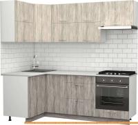 Кухня S-Company Клео крафт 1.2x2.2 левая (артвуд темный/артвуд светлый) картинка