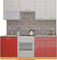 Кухня ВерсоМебель ЭкоЛайт-5 1.9 (белый/красный) картинка