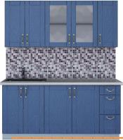 Кухня Интерлиния Мила Крафт 1.7А (дуб лазурный) картинка