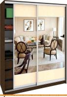 Шкаф-купе Кортекс-мебель Сенатор ШК11 Геометрия ДСП с зеркалом (венге+венге светлый) картинка