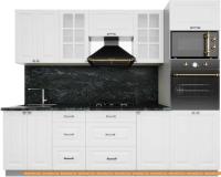 Кухня Интерлиния Мила Деко 2.6 (белый-кастилло темный) картинка