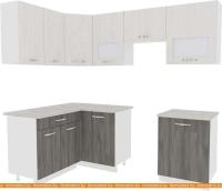 Кухня ВерсоМебель Эко-5 1.4x2.2 левая (северное дерево светлое/сев дерево темное) картинка