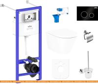 Унитаз Lavinia Boho Relfix Biore Rimless 9 в 1 97020164 (черный пластик) картинка