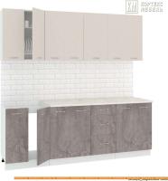 Кухня Кортекс-мебель Корнелия Лира 2.2м (капучино/оникс/марсель) картинка