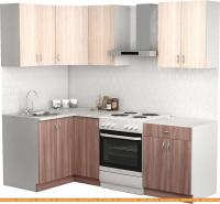 Кухня S-Company Клео лайт 1.2x1.6 левая (ясень шимо темный/ясень шимо светлый) картинка