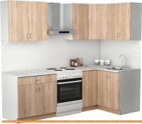 Кухня S-Company Клео лайт 1.2x1.8 правая (дуб сонома/дуб сонома) картинка